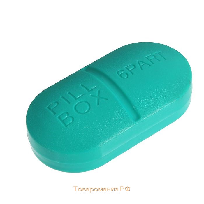 Таблетница «Pill Box», 6 секций, 10 × 5,5 × 3 см, цвет МИКС