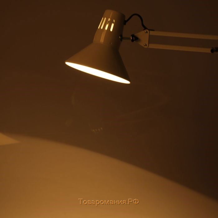 Лампа на зажиме 101 "Сорес, белая" E27 40W RISALUX