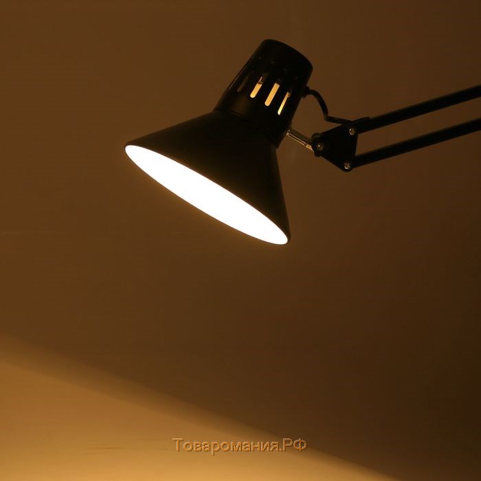 Лампа на зажиме 101 "Сорес, чёрная" E27 40W RISALUX