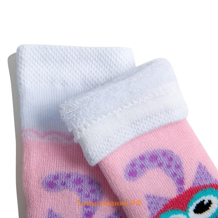 Носки детские махровые, цвет светло-розовый, размер 11-12