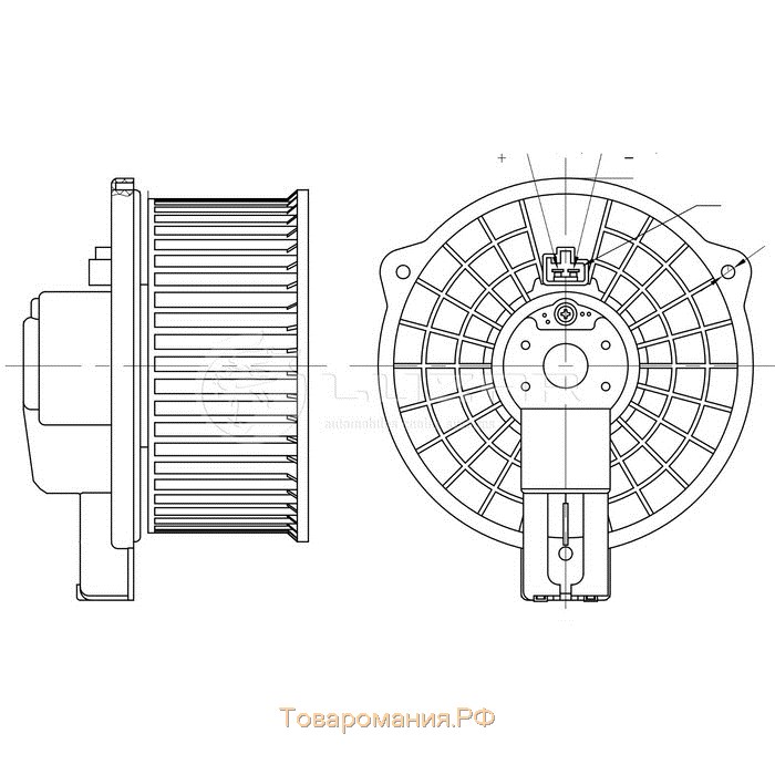 Электровентилятор отопителя Mazda 6 (GG) (02-)/CX-7 (07-) GP9E61B10, LUZAR LFh 25LF