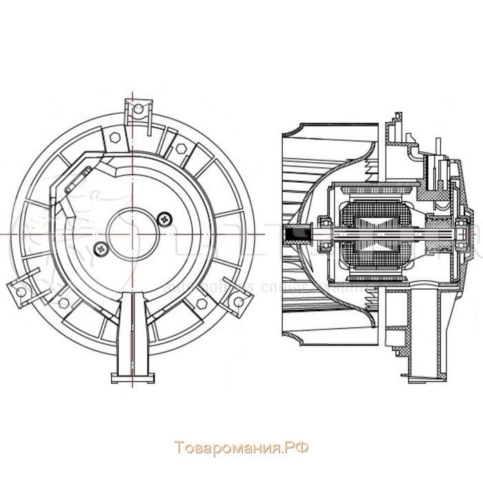 Электровентилятор отопителя Aveo T300/Mokka/УАЗ Патриот (09.2016-) Chevrolet 95920148, LUZAR LFh 0595
