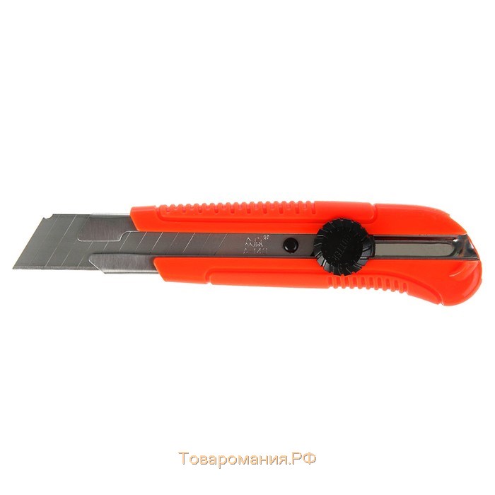 Нож универсальный ТУНДРА, металлическая направляющая, винтовой фиксатор, 25 мм