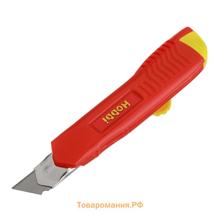 Нож универсальный "РемоКолор", корпус пластик, винтовой фиксатор, усиленный, 18 мм