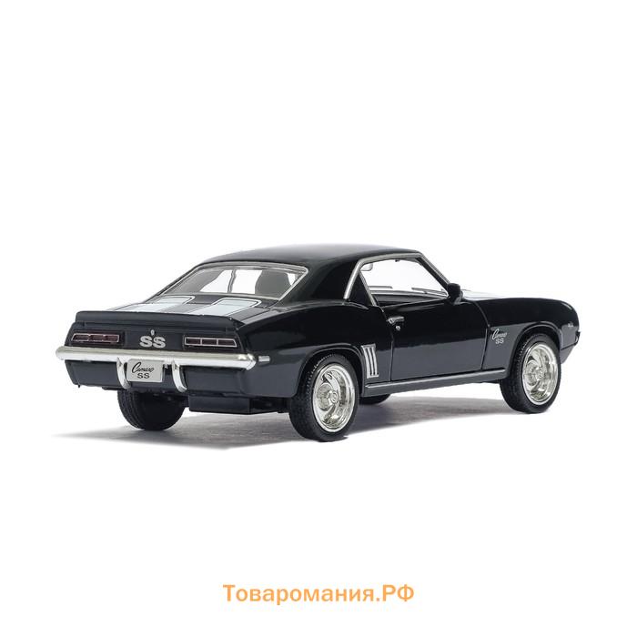 Машина металлическая CHEVROLET CAMARO SS, 1:32, открываются двери, инерция, цвет чёрный