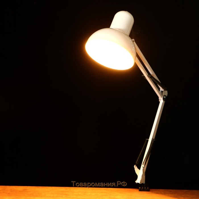 Настольная лампа на струбцине Е27 60Вт шнур 1,5м.