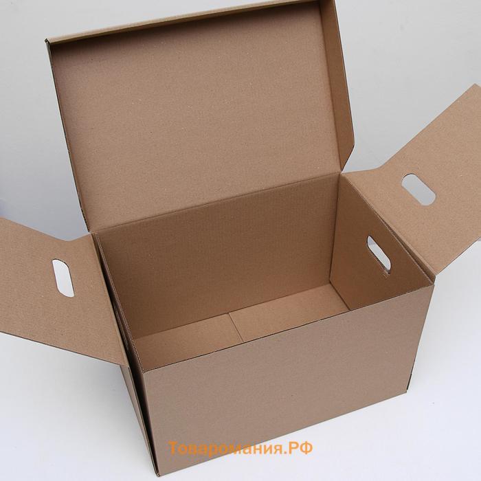 Коробка для хранения, бурая, 48 х 32,5 х 29,5 см