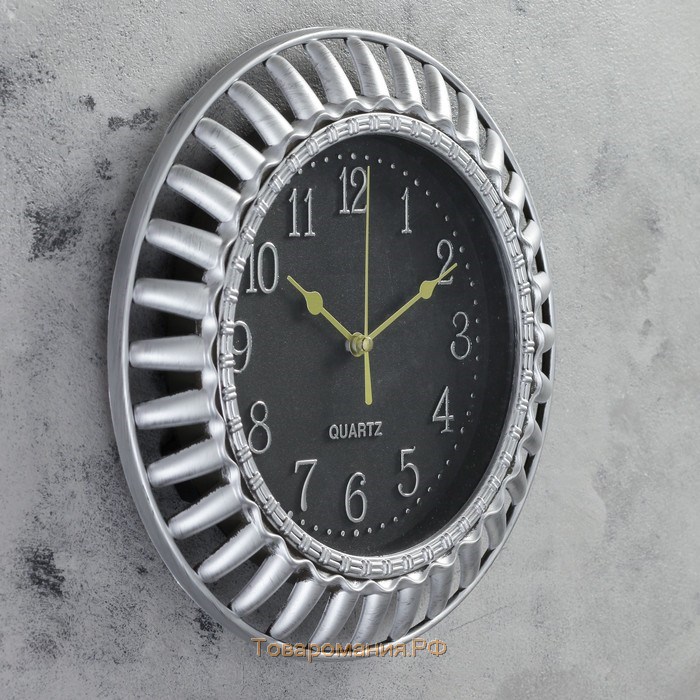 Часы настенные, серия: Интерьер, "Эпинет", дискретный ход, d-27 см, циферблат 17 см