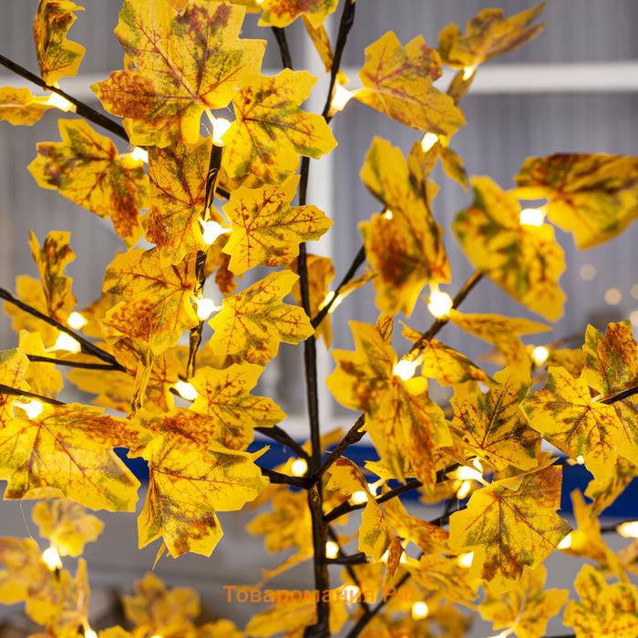 Светодиодное дерево «Клён осенний» 1.6 м, 160 LED, постоянное свечение, 220 В, свечение тёплое белое