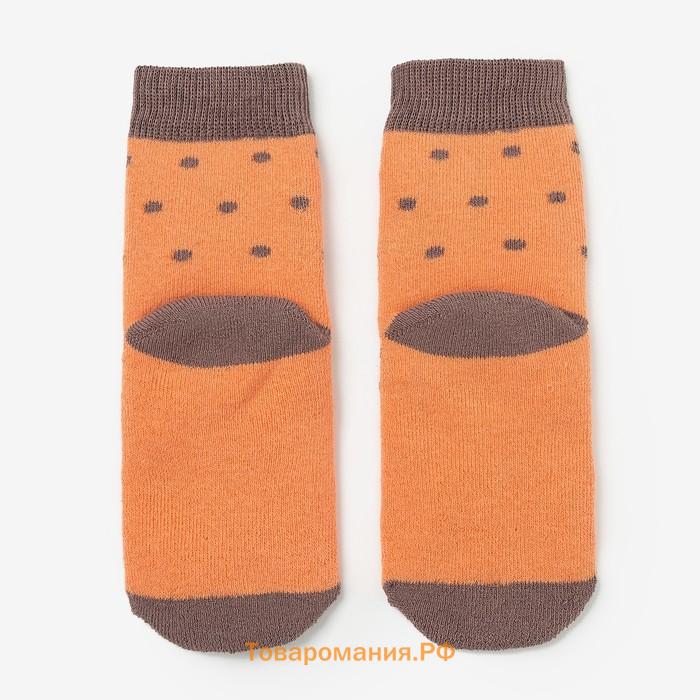Носки детские махровые, цвет персиковый, размер 14-16