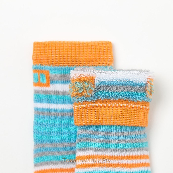 Носки детские махровые, цвет светло-бирюзовый, размер 7-8
