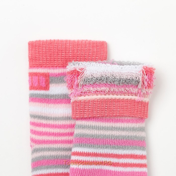 Носки детские махровые, цвет розовый, размер 9-10