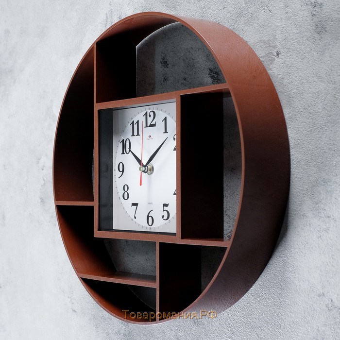 Часы настенные интерьерные "Маганса", бесшумные, циферблат d-35 см, 35 х 35 см, АА