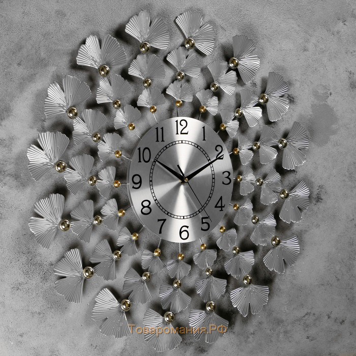 Часы настенные, серия: Ажур, "Пуэрто", плавный ход, d-60 см, циферблат 22 см