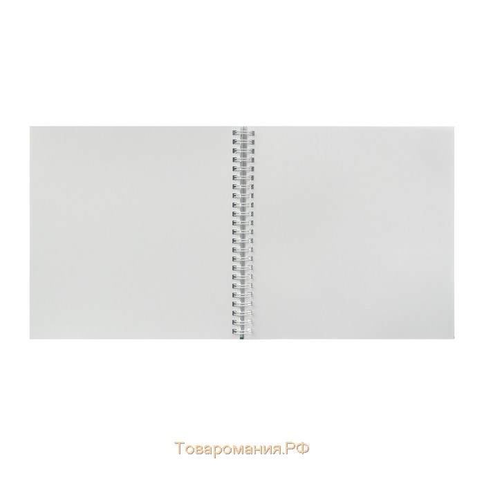 Тетрадь-скетчбук 210 x 210 мм, 60 листов на гребне "Тропические листья", твёрдая обложка, блок 120 г/м², с пошаговыми эскизами
