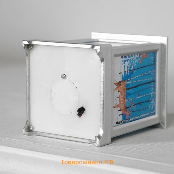 Светодиодная фигура «Фонарь с оленем» 6 × 13 × 6 см, пластик, батарейки AG13х3, свечение тёплое белое