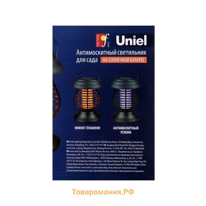 Садовый светильник Uniel на солнечной батарее «Факел», 12 × 30 × 12 см, эффект пламени