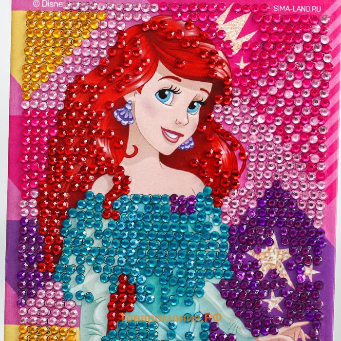 Алмазная мозаика для детей, 16 х 10,5 х 2 см "Самая милая Ариель", Принцессы