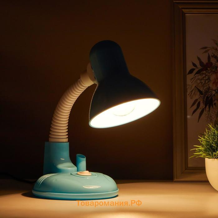 Лампа настольная на подставке 1х40Вт Е27 шнур 0,85м синий