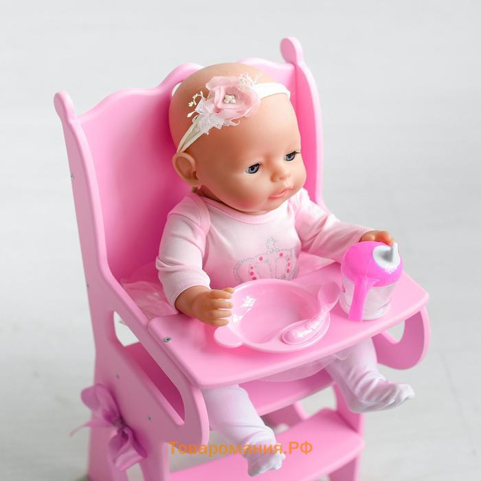 Игрушка детская: столик для кормления с мягким сидением, коллекция «Diamond princess» розовый