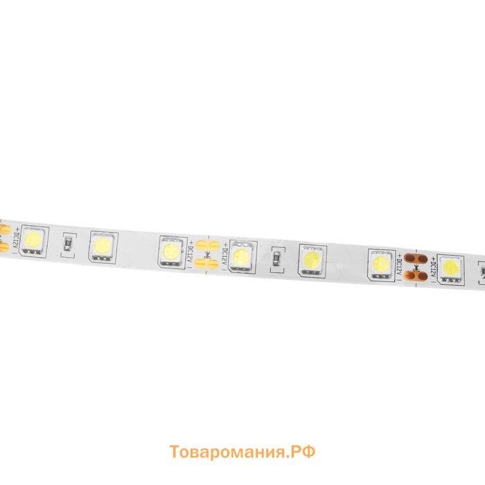 Светодиодная лента Ecola PRO 5 м, IP20, SMD5050, 60 LED/м, 14.4 Вт/м, 12 В, 6000К