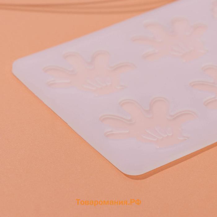 Форма для шоколада «Следопыт», силикон, 8 ячеек, 19,5×10,5×0,4 см, цвет прозрачный