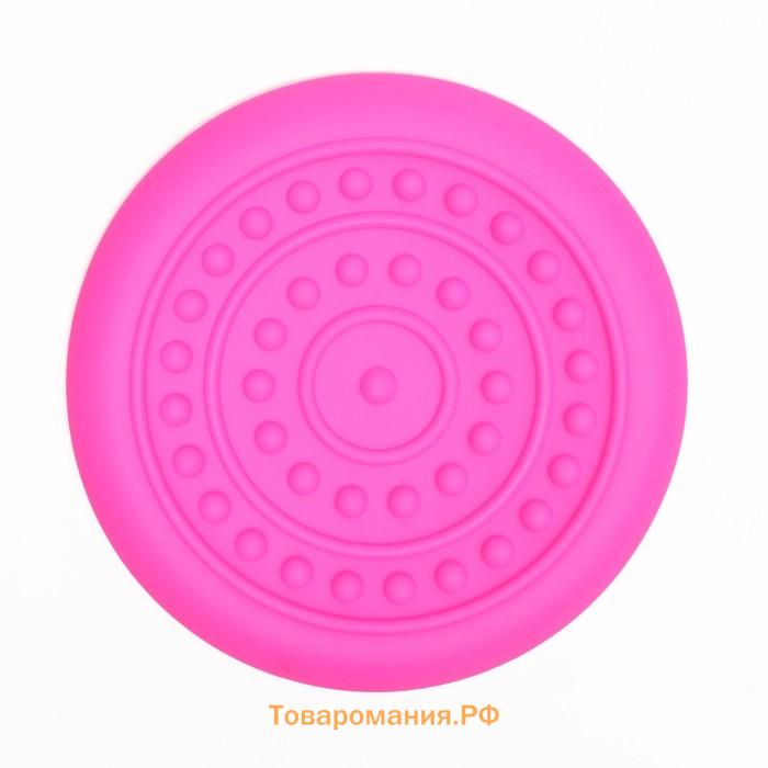 Фрисби "НЛО" , 18,6 см, жесткая термопластичная резина, розовый