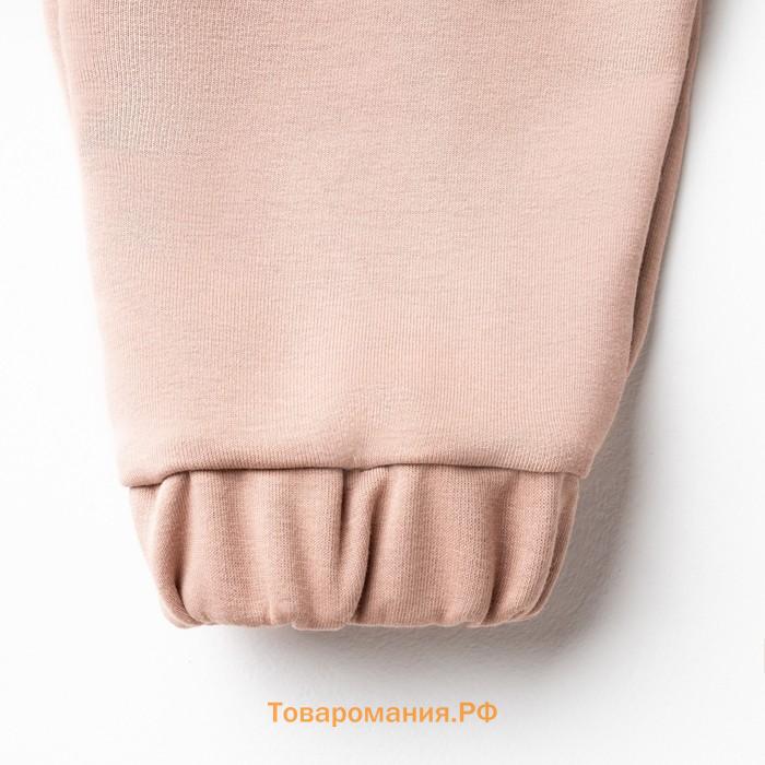 Костюм женский (толстовка, брюки) MINAKU: Casual collection цвет бежевый, размер 48