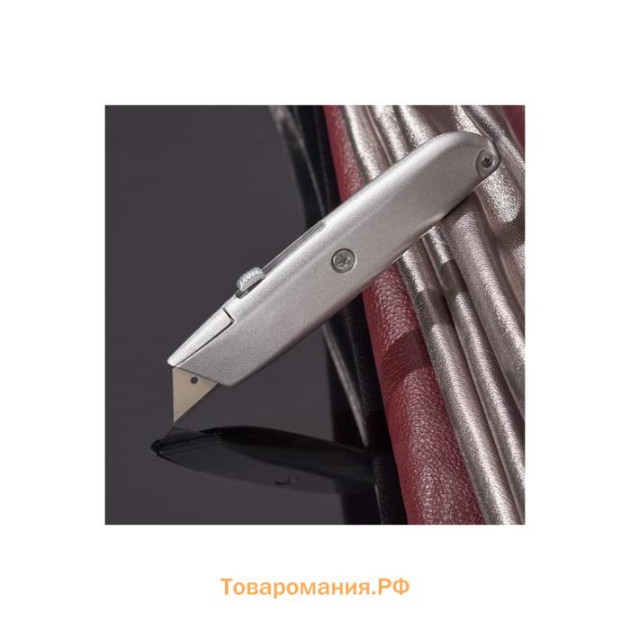Нож REXANT 12-4907, трапециевидное лезвие, 19 мм