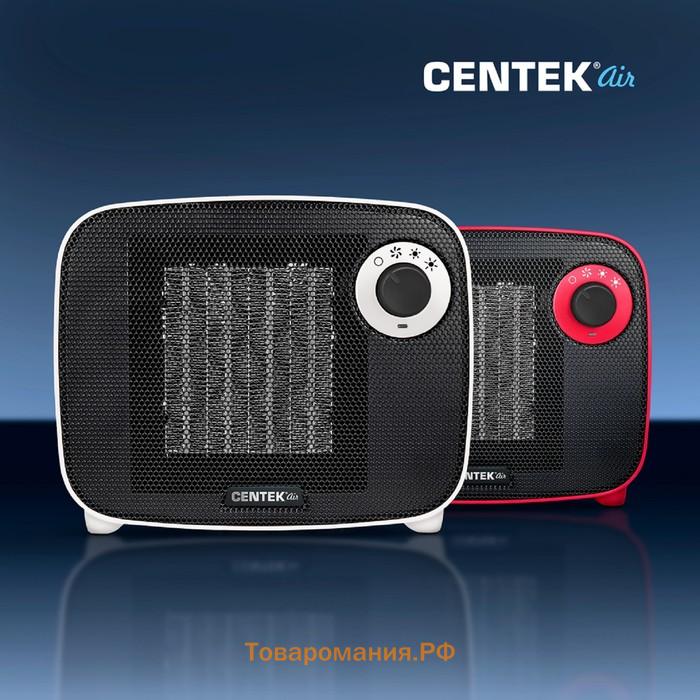 Тепловентилятор Centek CT-6023, керамический, настольный, 1500 Вт, 15 м², серый