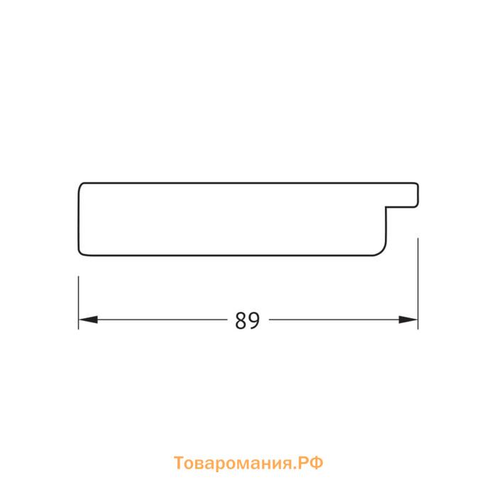 Зеркало в багетной раме, перламутровые дюны 89 мм, 71x121 см