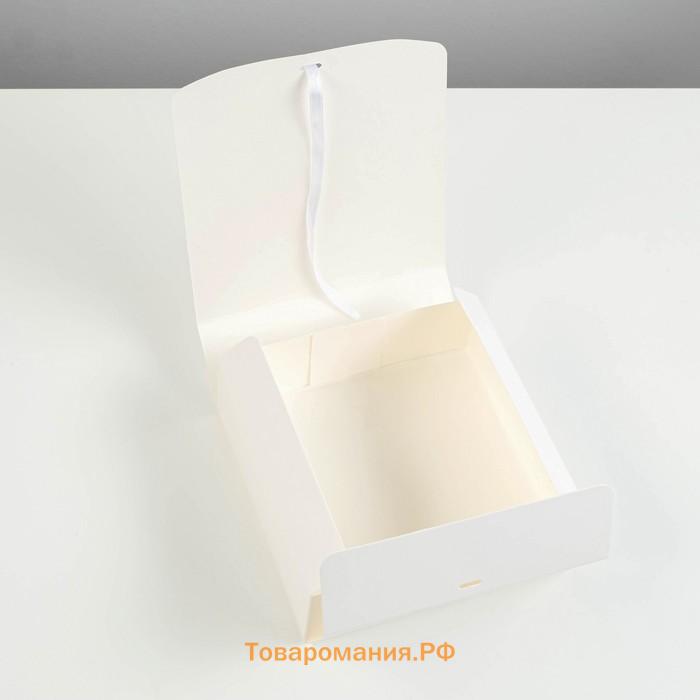 Коробка складная, белая, 15 х 15 х 5 см