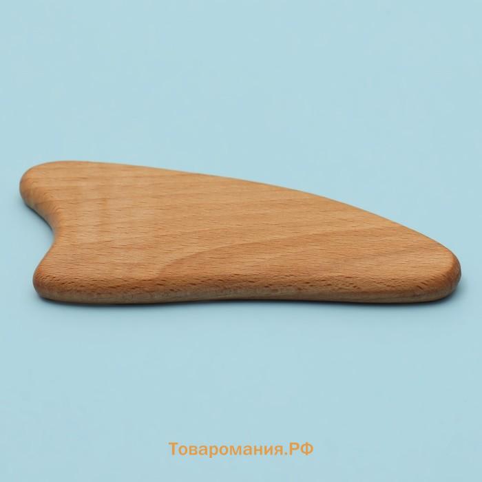 Массажёр Гуаша «Сердце», 11 × 5 см, деревянный