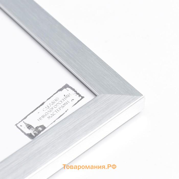 Фоторамка пластик "МИРАМ" 13х18 см серебро (пластиковый экран)
