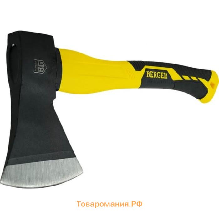 Топор кованый BERGER BG1522, фибергласовая рукоятка, топорище 28 см, 800 г