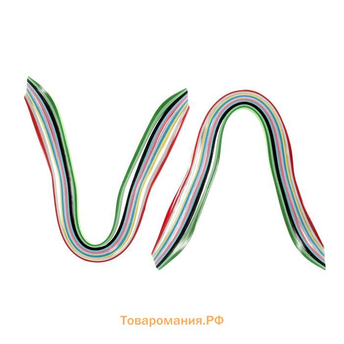 Полоски для квиллинга "Цветные" (набор 200 полосок) МИКС ширина 0,8 см (0,8х24 см)