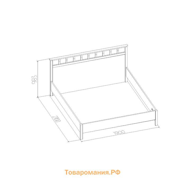 Кровать люкс Sherlock 46, 1800 × 2000 мм, без основания, цвет орех шоколадный