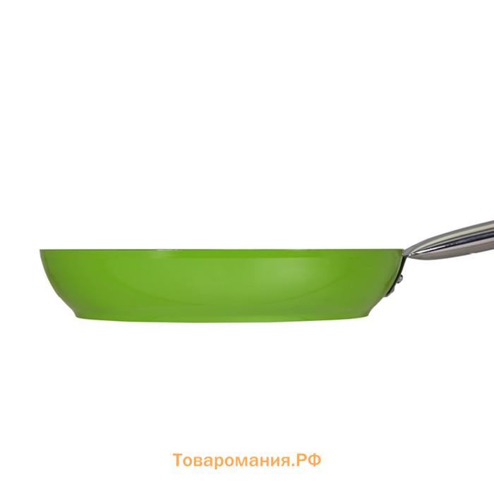 Сковорода диаметром 26 см Oursson, зеленое яблоко