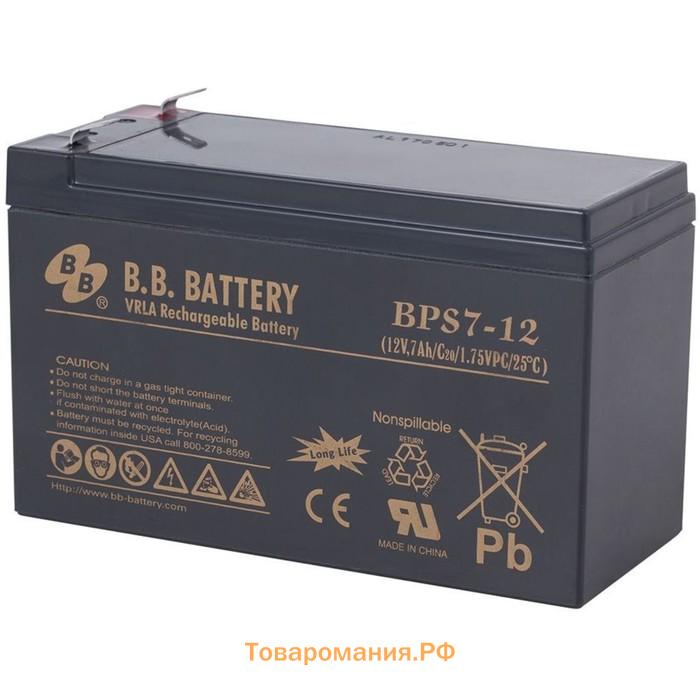 Батарея для ИБП BB BPS 7-12, 12 В, 7 Ач