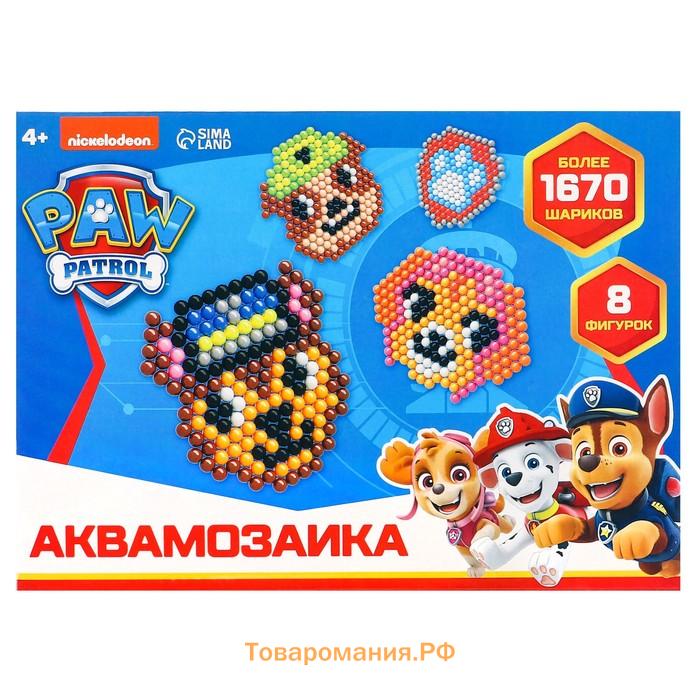 Аквамозаика Щенячий патруль, большой набор, 8 фигурок