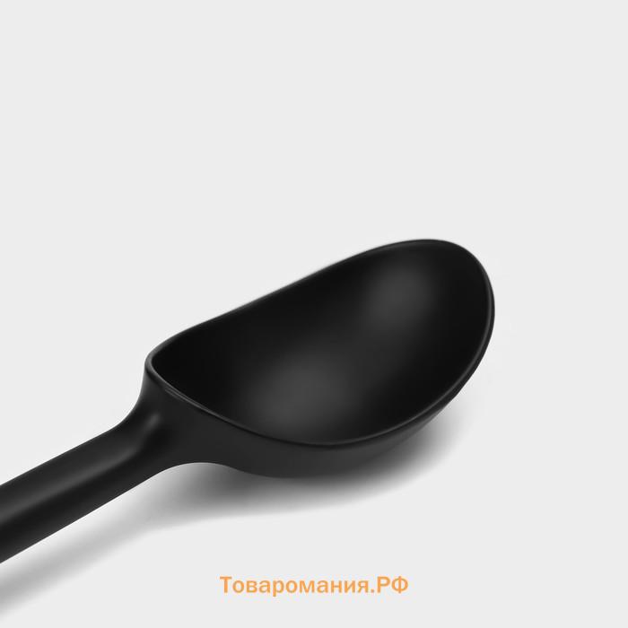 Ложка для мороженого Magistro Vantablack, 16,5×3,8 см, цвет черный