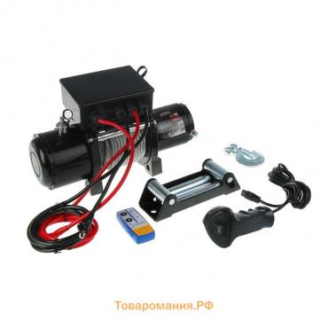 Лебедка электрическая ТУНДРА, 12V, 5000 lb (2.3 т), 2.7 л.с., до 8.5 м/мин, 7.2 мм х 24 м