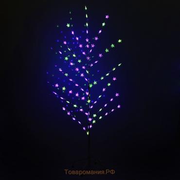 Светодиодный куст «Звёзды» 1.5 м, 84 LED, мигание, 220 В, свечение мульти (RG/RB)