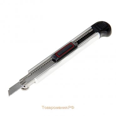 Нож универсальный ТУНДРА, металлический корпус, доп. винтовой фиксатор, 5 лезвий, 9 мм