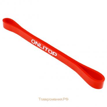 Фитнес-резинка ONLYTOP, 30х1,9х0,5 см, 45 кг, цвет красный