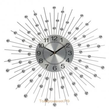 Часы настенные, серия: Ажур, "Сферы", плавный ход, d-58 см, циферблат 22 см