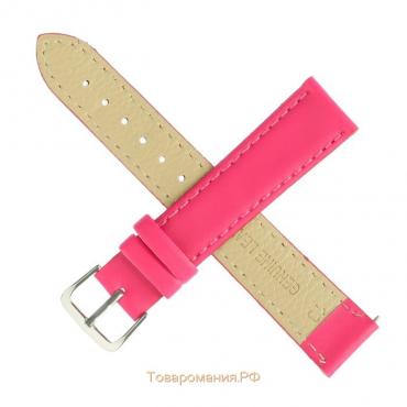 Ремешок для часов "Соломон", 18 мм, натуральная кожа, l-20 см, розовый