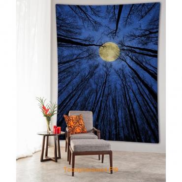 Декоративное панно с фотопечатью «Лес играет с луной», вертикальное, размер 100х150 см