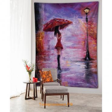 Декоративное панно с фотопечатью «Красотка под дождем», вертикальное, размер 100х150 см
