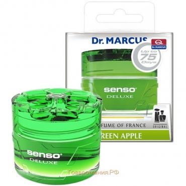 Ароматизатор Dr.Marcus Senso Deluxe, "Green apple", на панель, гелевый, 50 мл